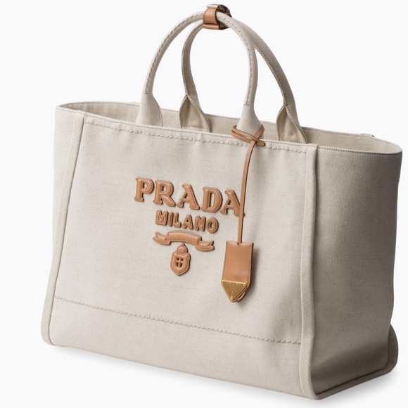 Authentic! Prada Linen Blend Tote bag - Picture 1 of 11